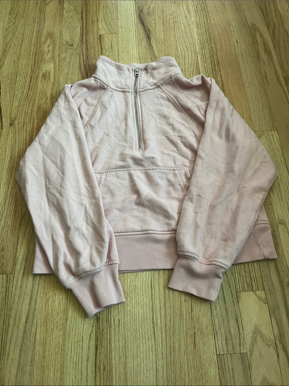 GAP Light Pink Quarter-Zip Pullover Sweatshirt